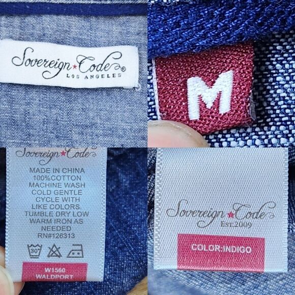 🔺️Sovereign Code Denim Waldport Button Long Sleeve Shirt Men's Large - Picture 10 of 10